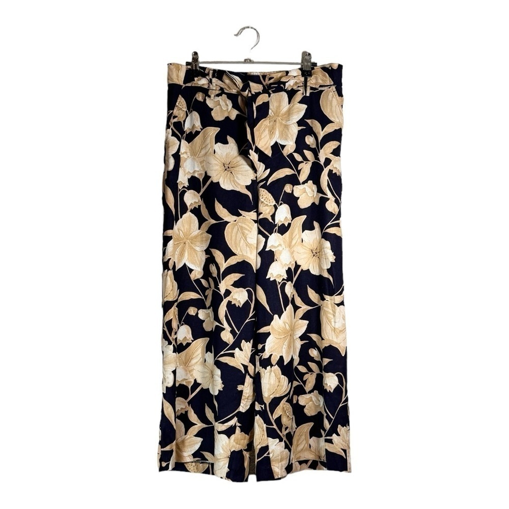 Joie Linen Blend Cropped Wide Leg Pants NWOT